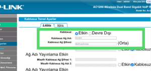 wifi sifre değiştirme